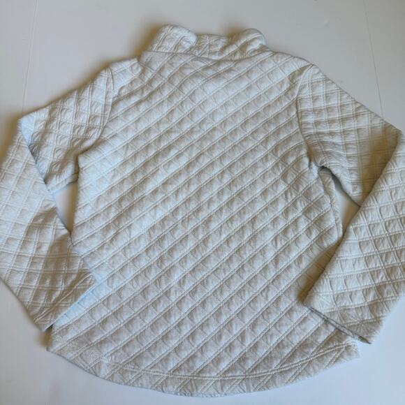 J.Crew Kids Crewcuts Quilted Mockneck Pullover Ivory Girls Small 6/7 - Picture 8 of 8